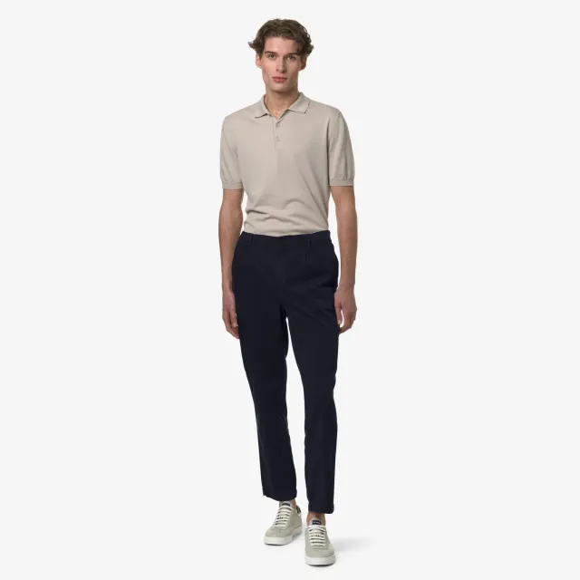 K-Way Bran pantaloni chino barbati albastru gabardina