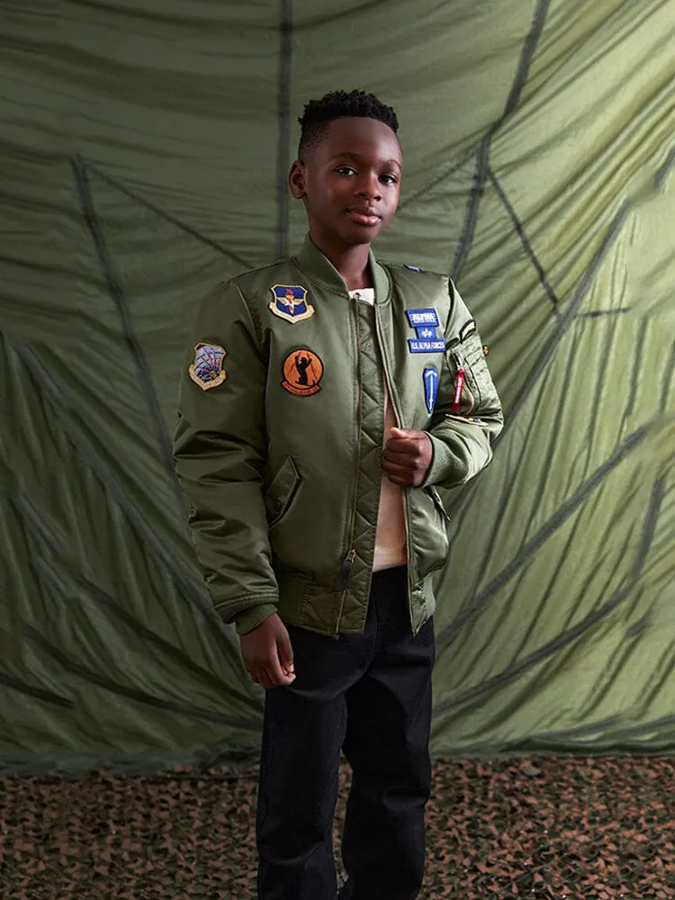 Alpha Industries MA-1 Squadron geacă copii sage reversibilă