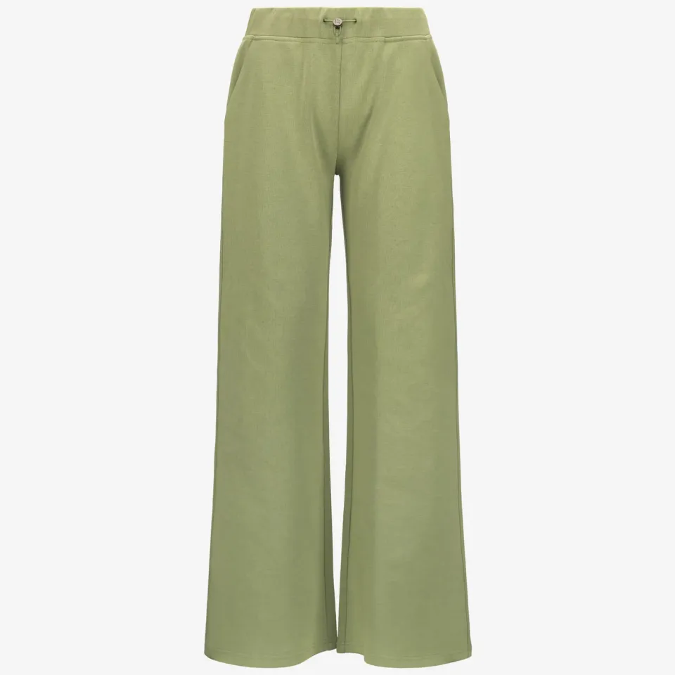 K-Way Jenie Interlock pantaloni verzi din bumbac