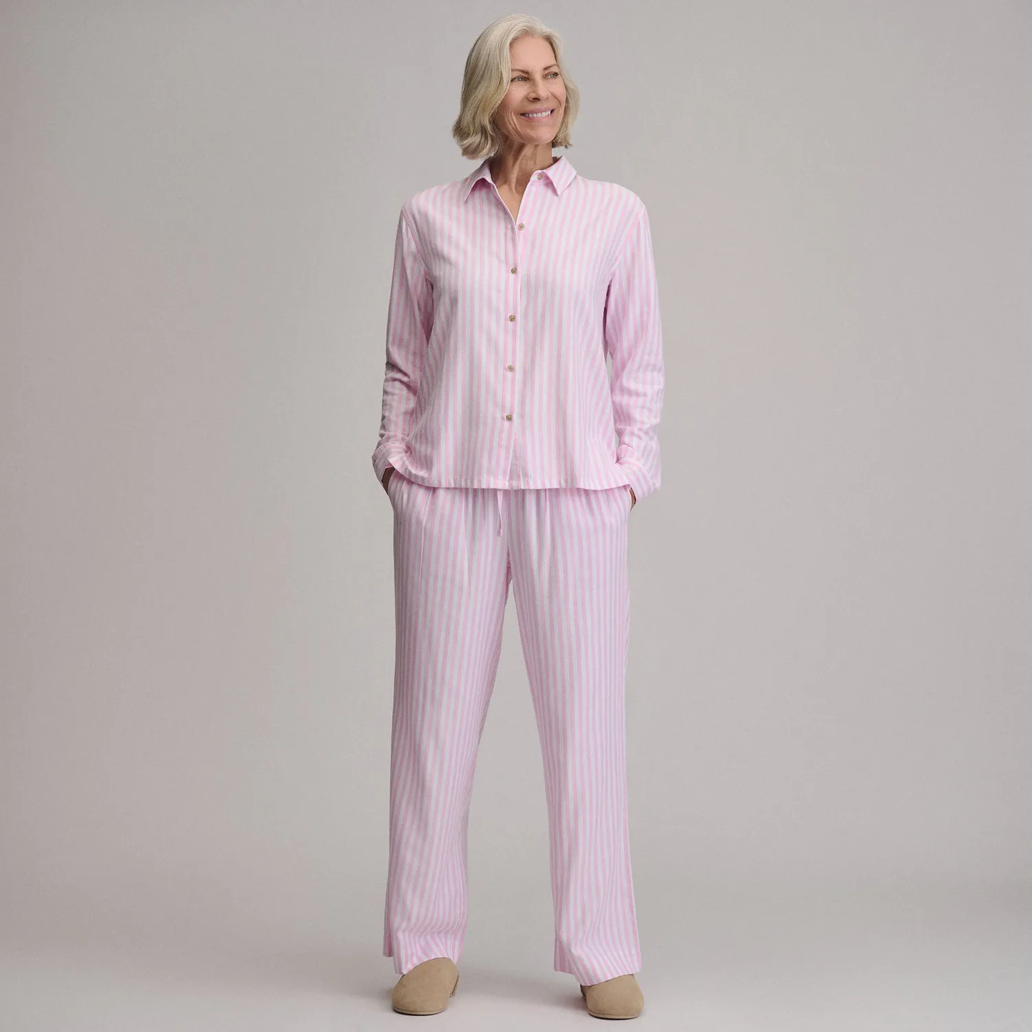 Eddie Bauer Sleep camasa noapte Orchid bumbac