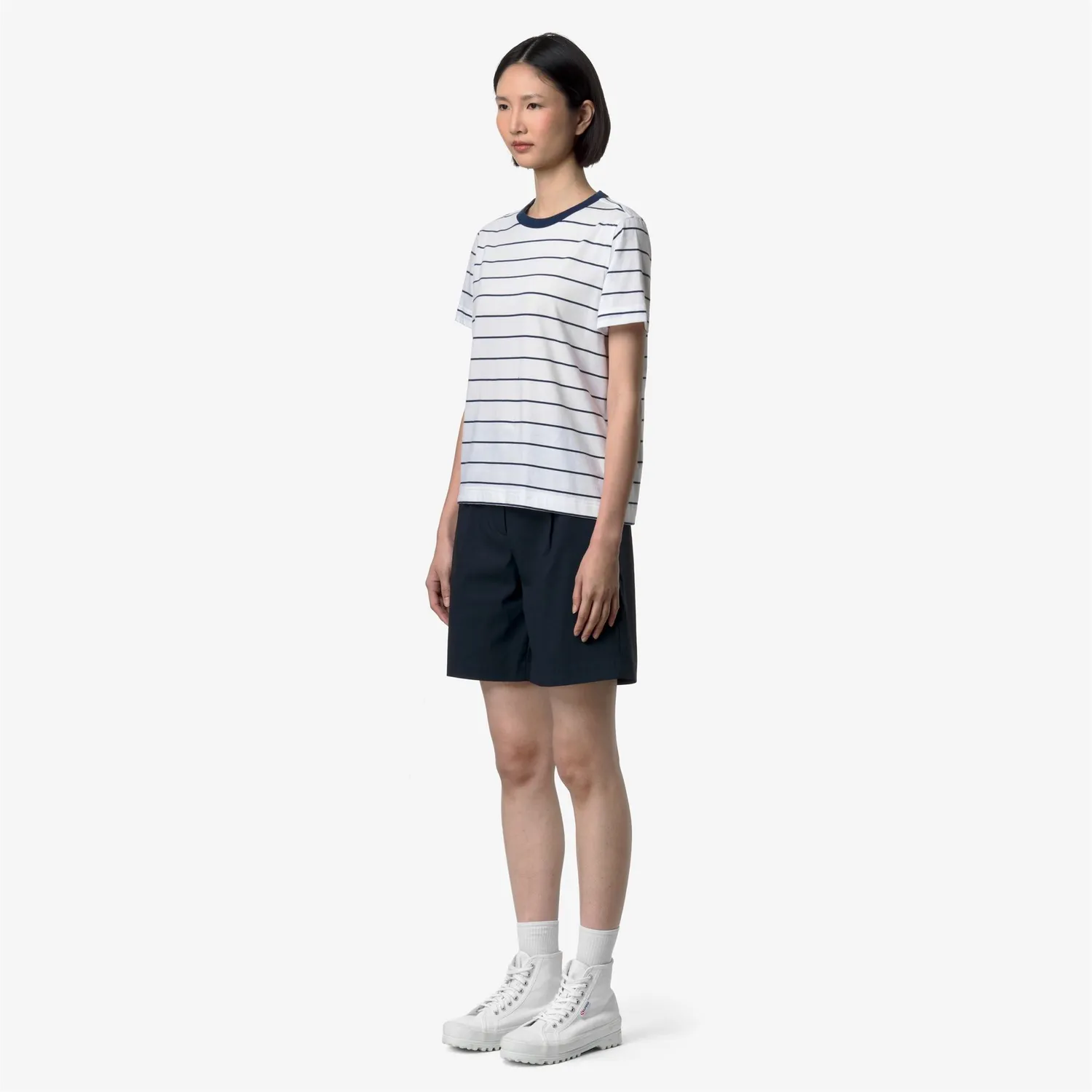 K-Way Elodie Mid Stripes K3132WW tricou dama dungi bumbac