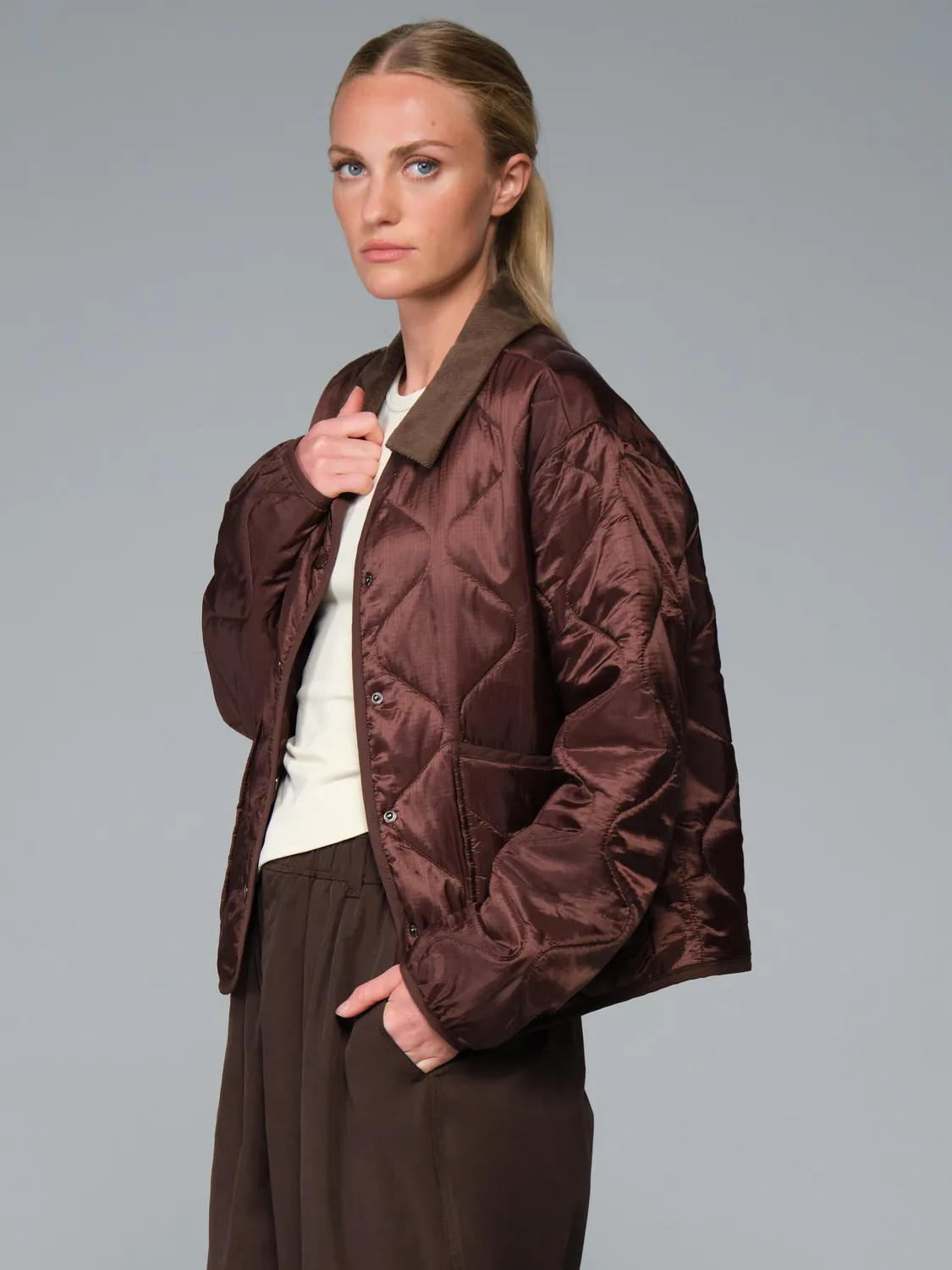 Alpha Industries Coast Liner geacă damă cocoa nailon
