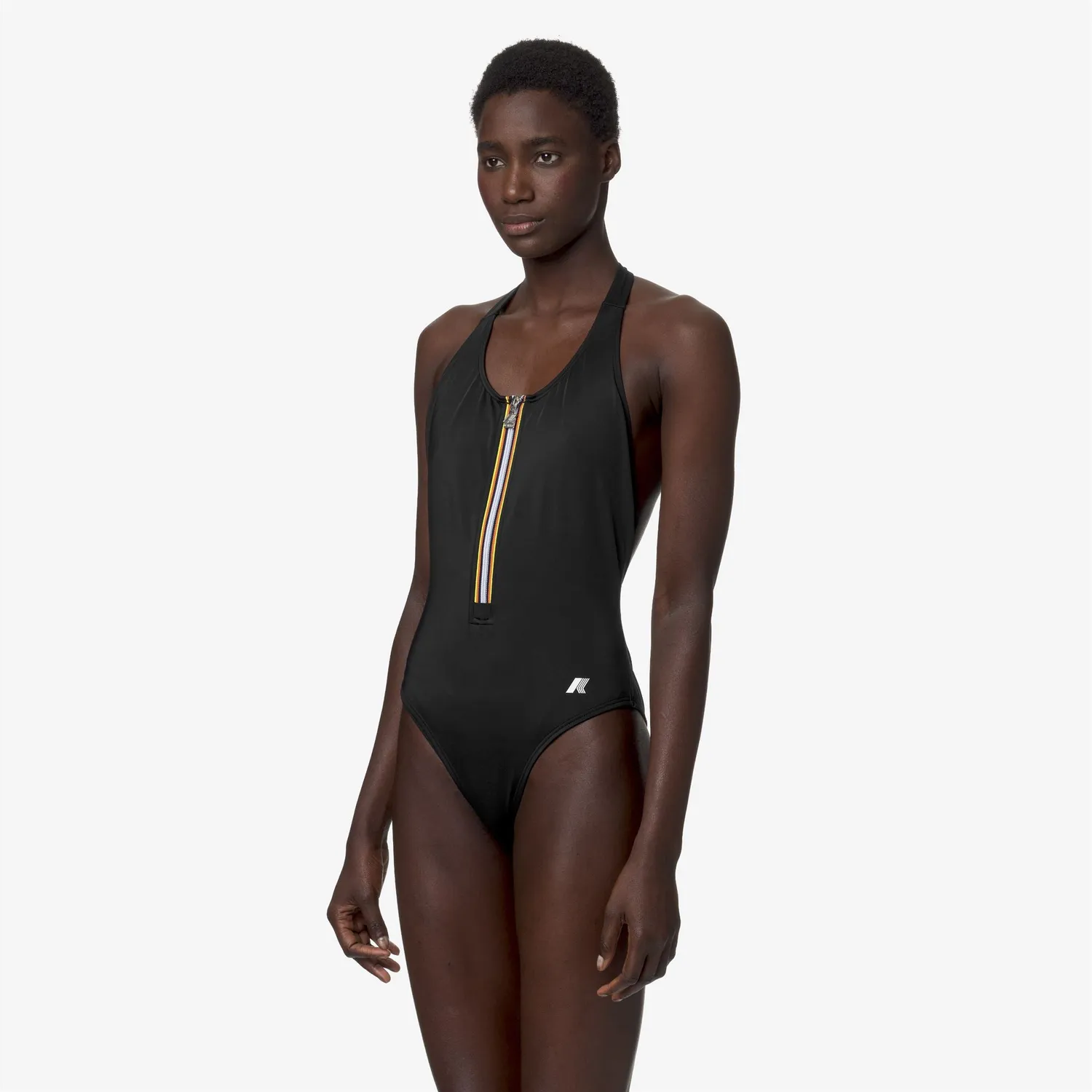 K-Way Sylvie Beach costum de baie negru cu fermoar