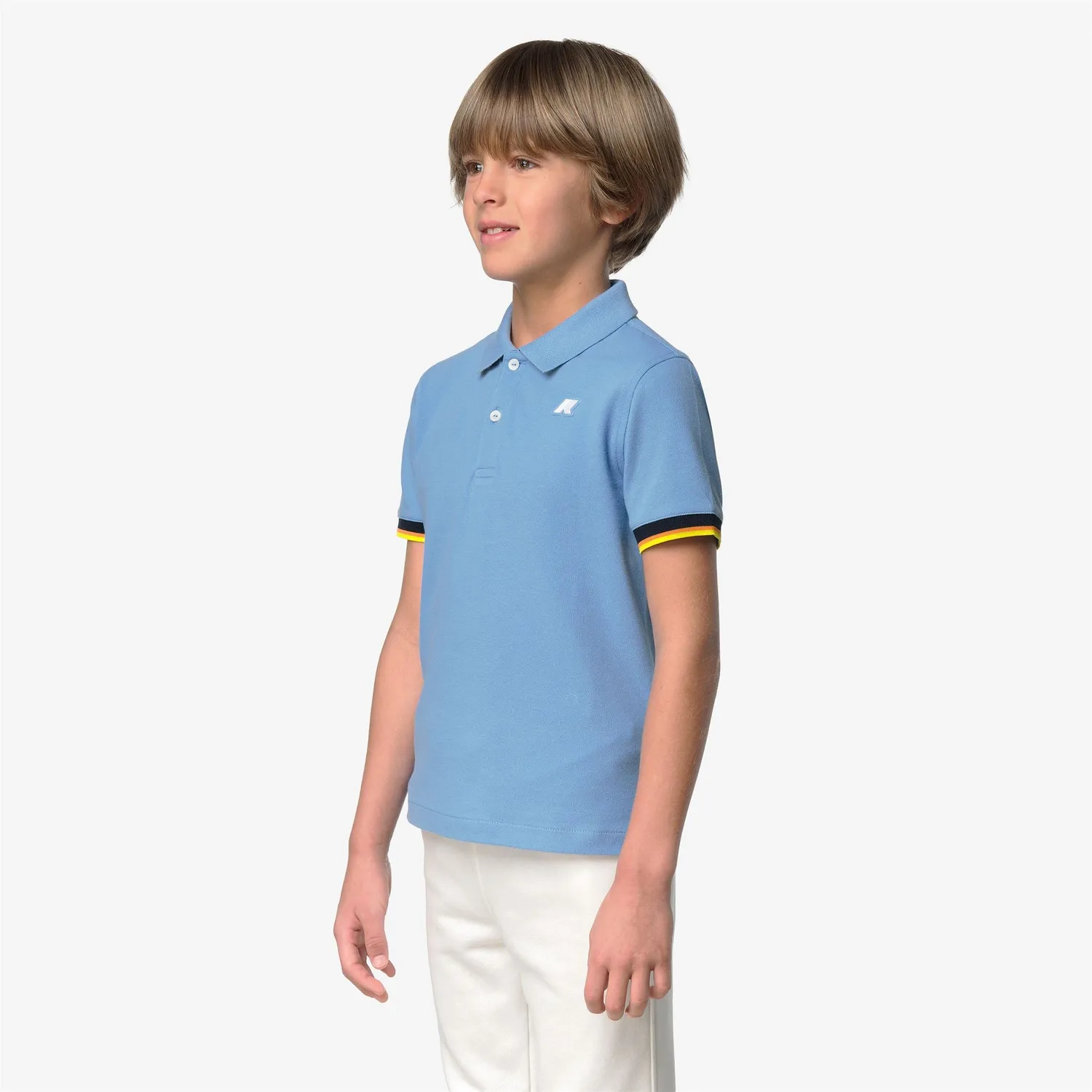 K-Way P. Vincent Pique polo baieti Blue Cielo regular