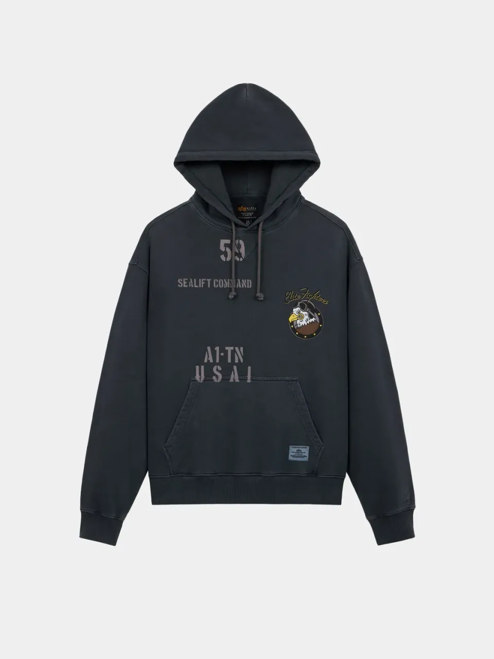 Alpha Industries Essential Hoodie Elite hanorac negru