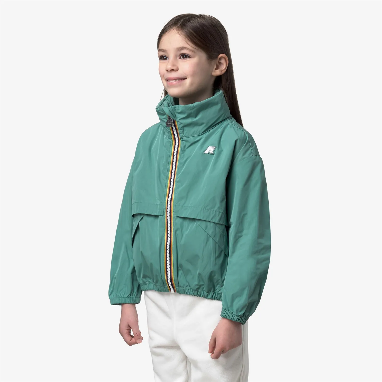 K-Way Aubette K51416W geaca fete verde scurta