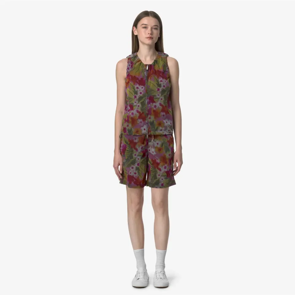 K-Way Mody Print bermude dama floral impermeabil