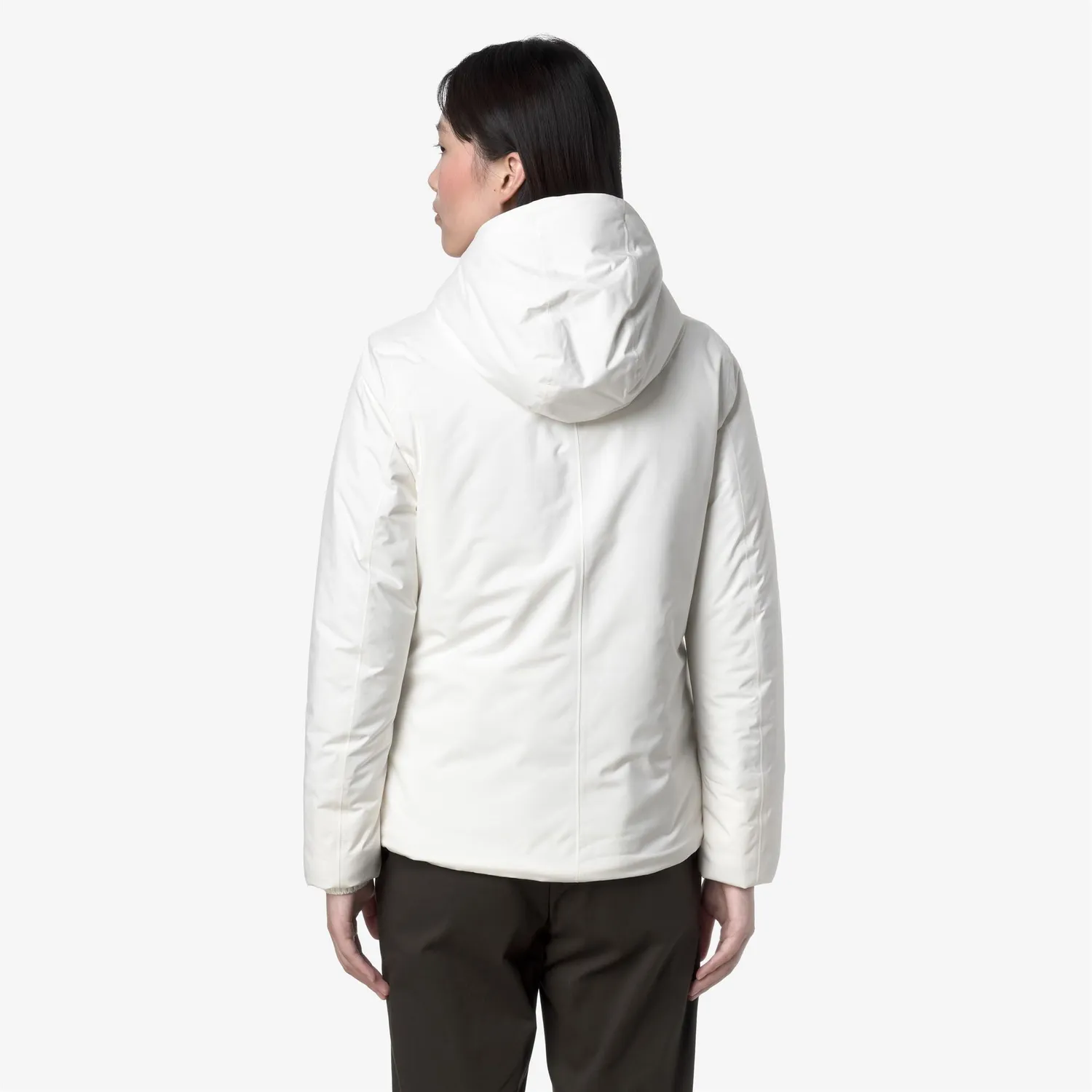 K-Way Lil Soft Touch Marmotta geaca dama alb-bej caldura medie