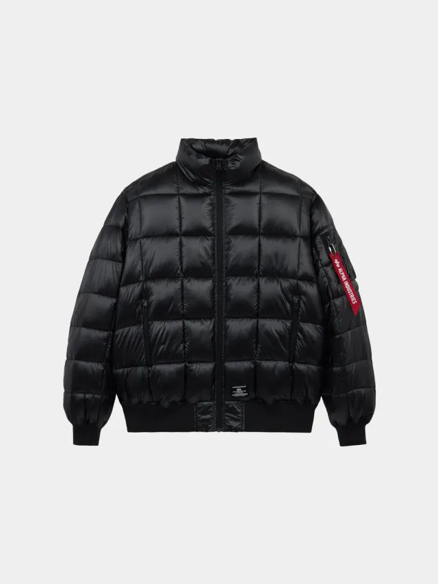 Alpha Industries MA-1 Puffer geaca bomber negru matlasata