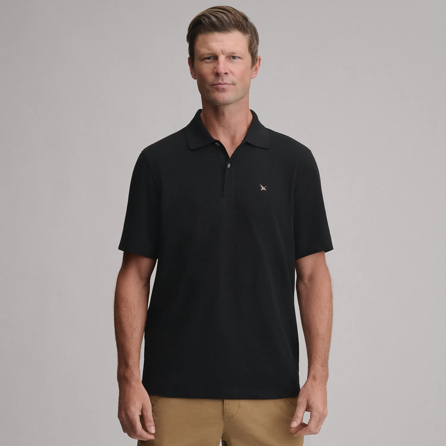 Eddie Bauer Signature Piqué tricou polo bărbați Blue Fog