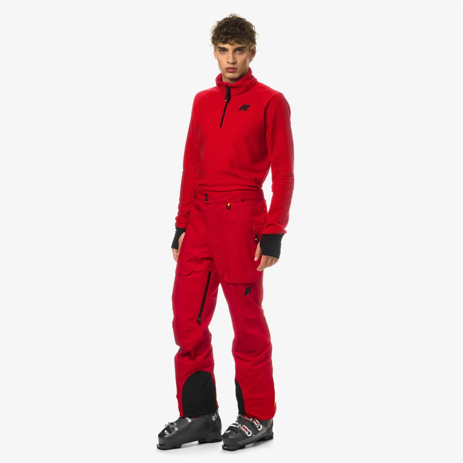 K-Way Aussois Micro Twill 3 Layers pantaloni rosii schi