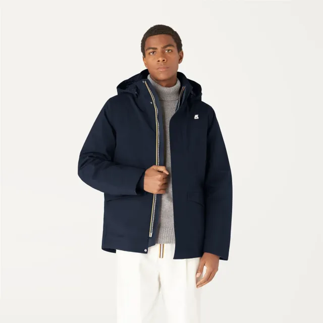 K-Way Jackel Bonded Padded geaca barbati Blue Depth scurta