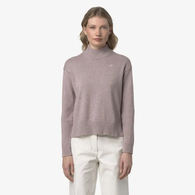 K-Way Agata Cotton Cashmere pulover roz guler inalt
