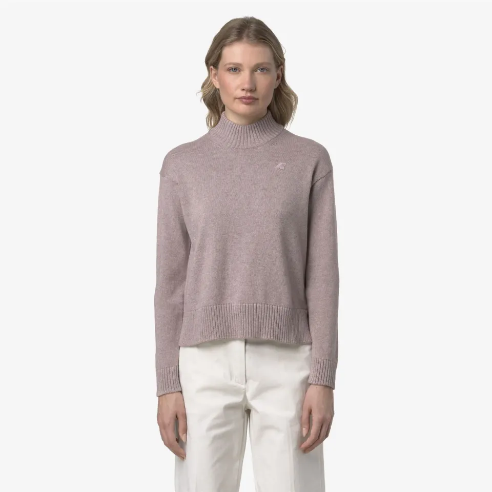 K-Way Agata Cotton Cashmere pulover roz guler inalt