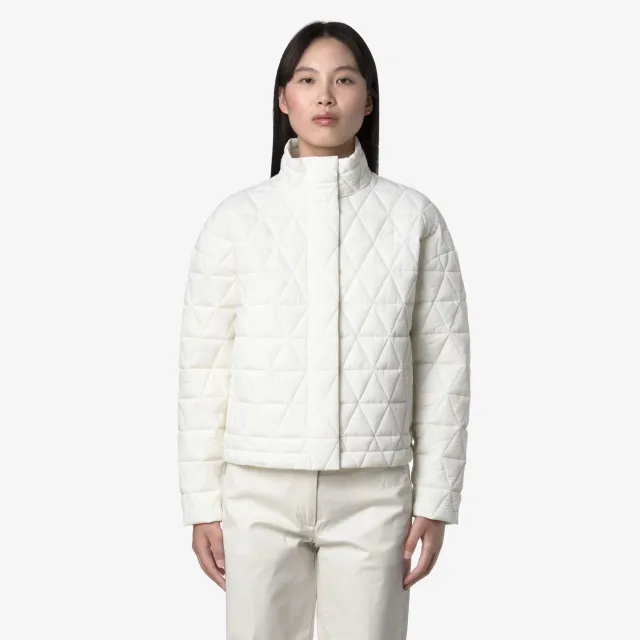 K-Way Sabrina Diamond Quilted Warm geaca dama White Gardenia usoara