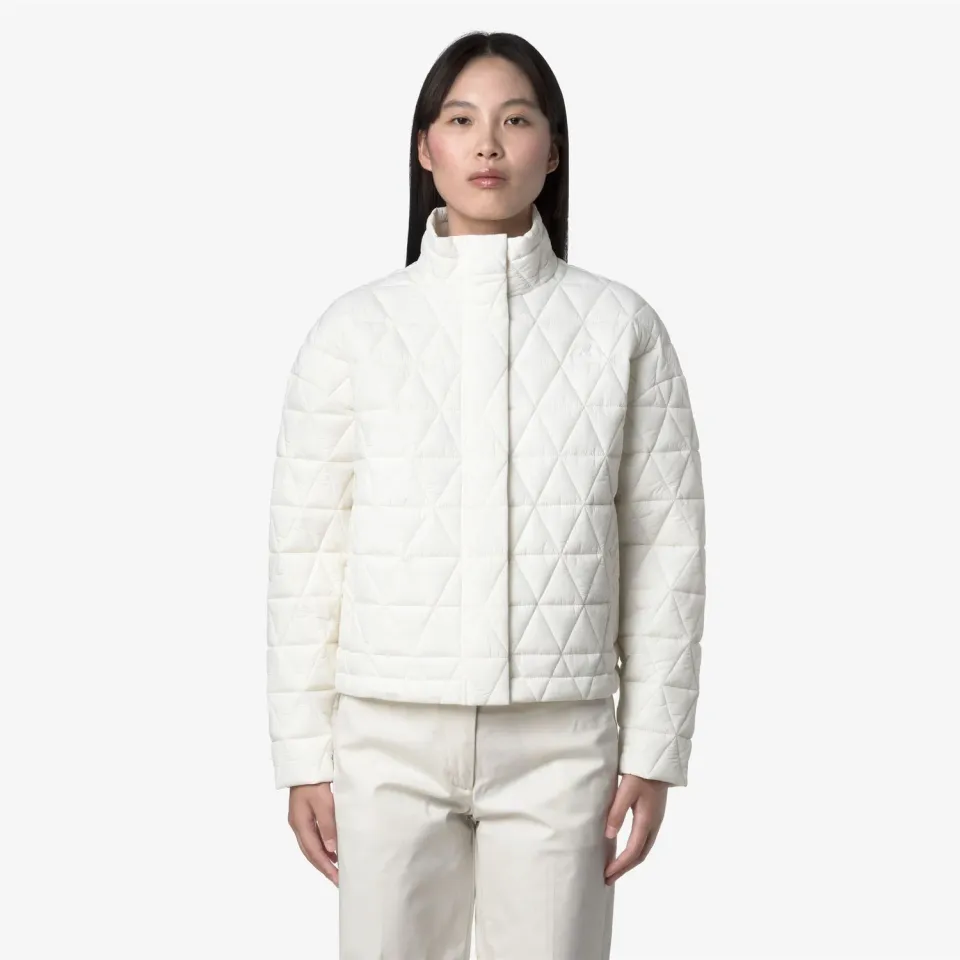 K-Way Sabrina Diamond Quilted Warm geaca dama White Gardenia usoara