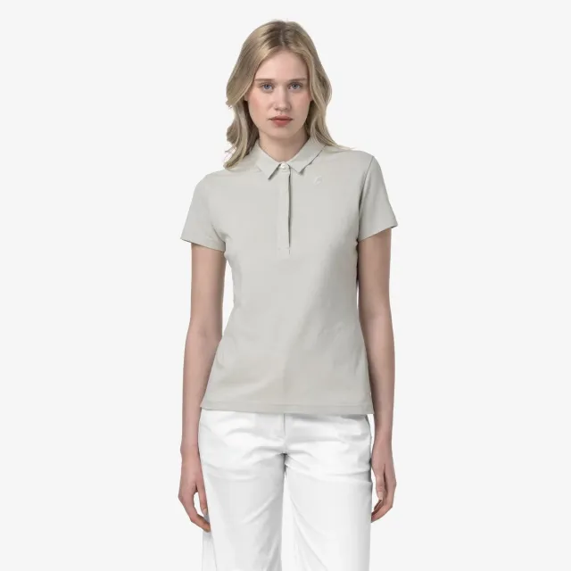 K-Way Amedea Pique Slim polo dama bej bumbac