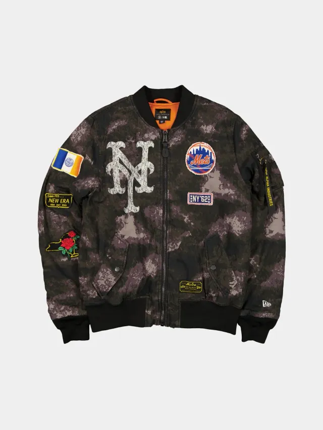 Alpha Industries Mets New Era MA-1 geaca bomber negru camo