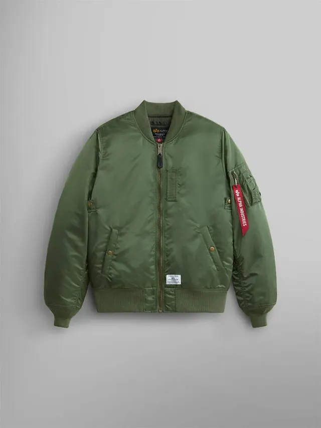 Alpha Industries MA-1 Mod Bomber geacă verde sage nailon