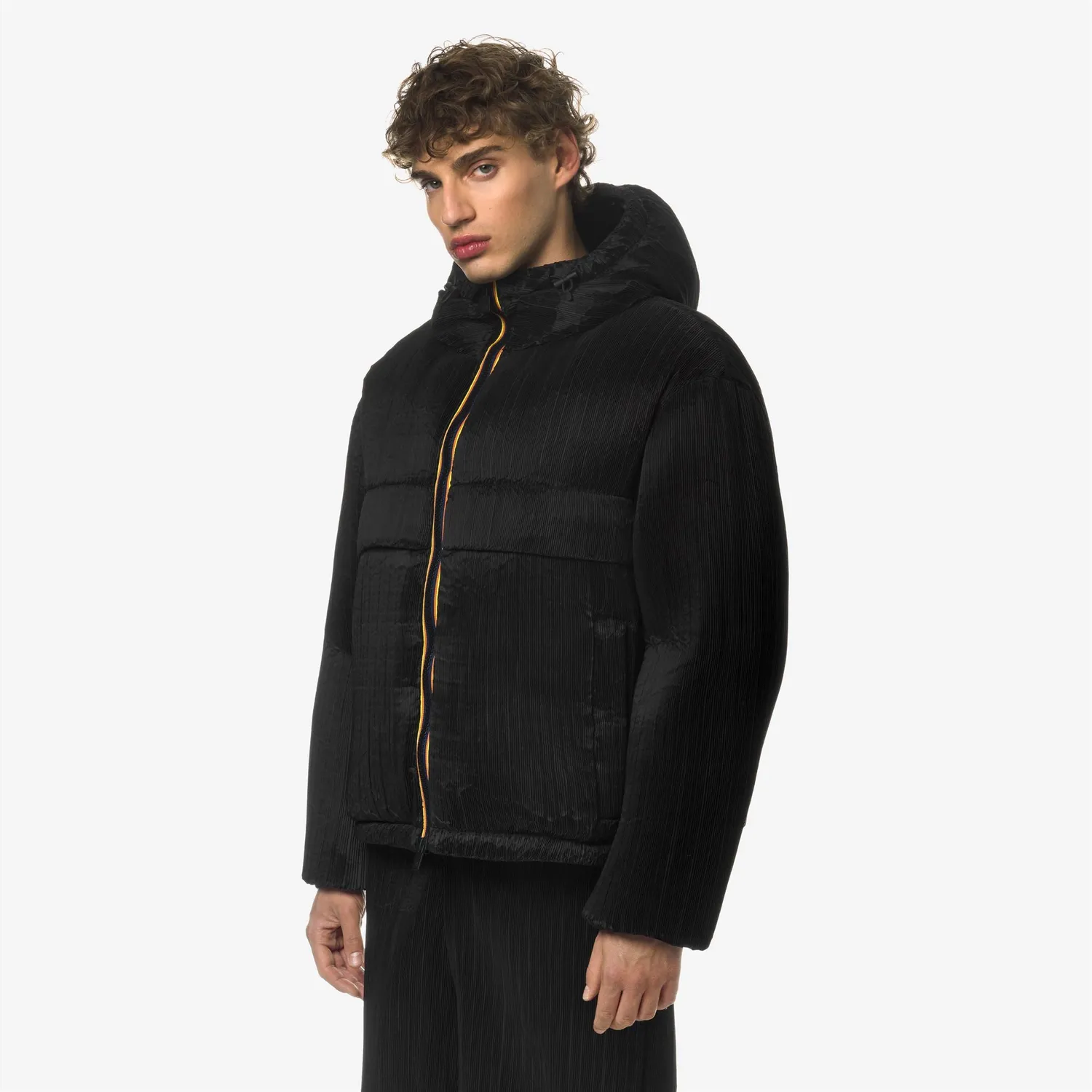 K-Way Claudeny Plisse Thermo Heavy palton barbati negru foarte cald
