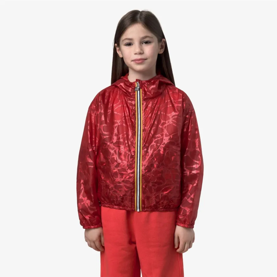 K-Way Laurette Super Light Lami Double geacă roșie fete reversibilă