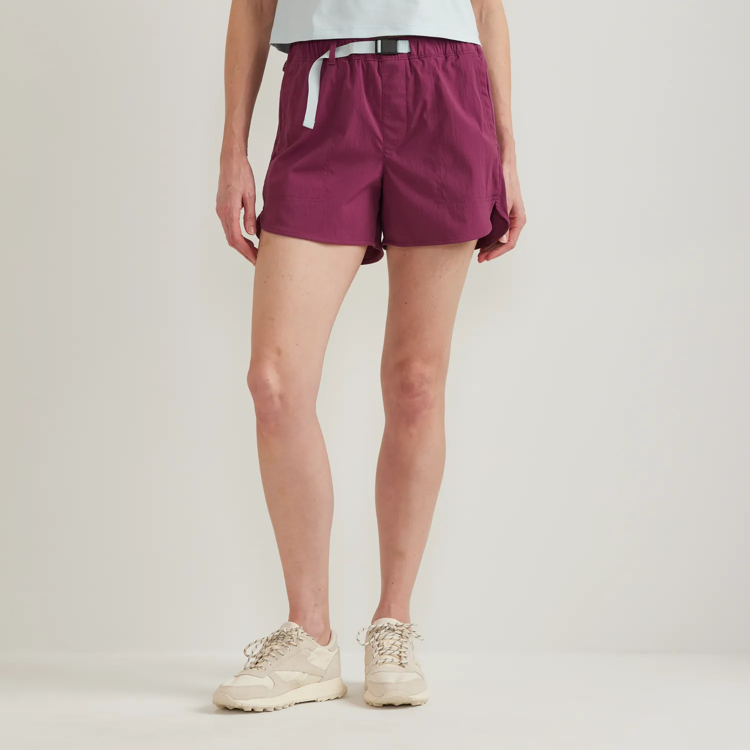 Eddie Bauer Belted Ripstop shorts damă Irish Moss ripstop