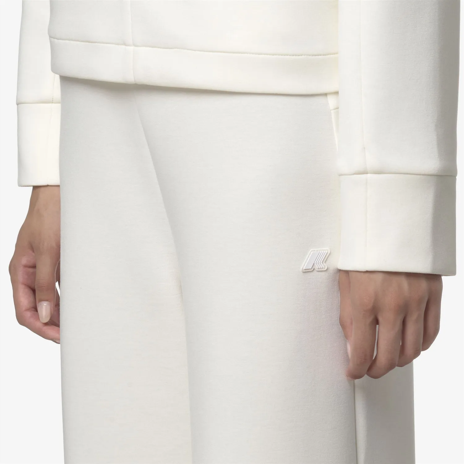 K-Way Loire Light Spacer pantaloni damă albi evazați