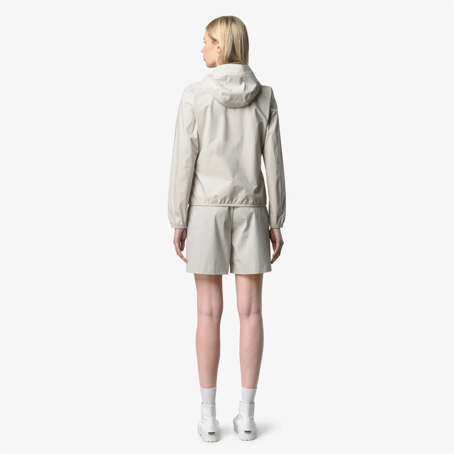 K-Way Lil 2.0 Stretch Dot geaca femei bej impermeabila
