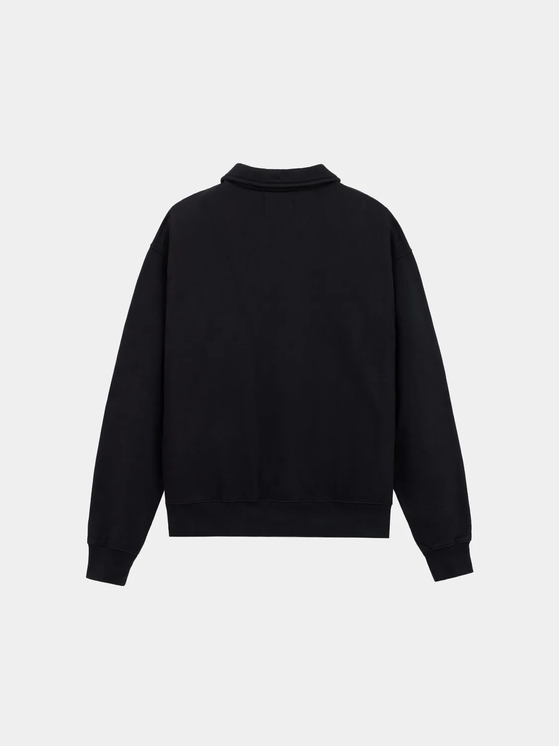 Alpha Industries Essential Quarter Zip bluza negru bumbac