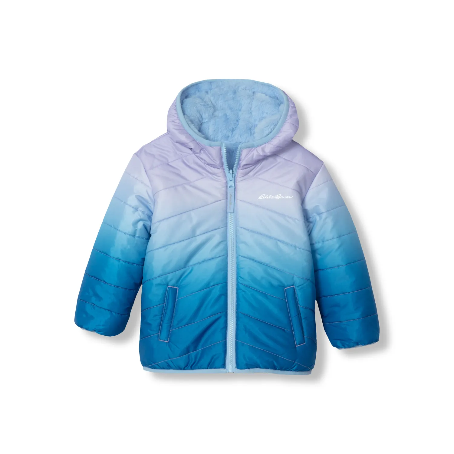 Eddie Bauer Deer Harbor Reversible Hooded Jacket geaca Navy Blue