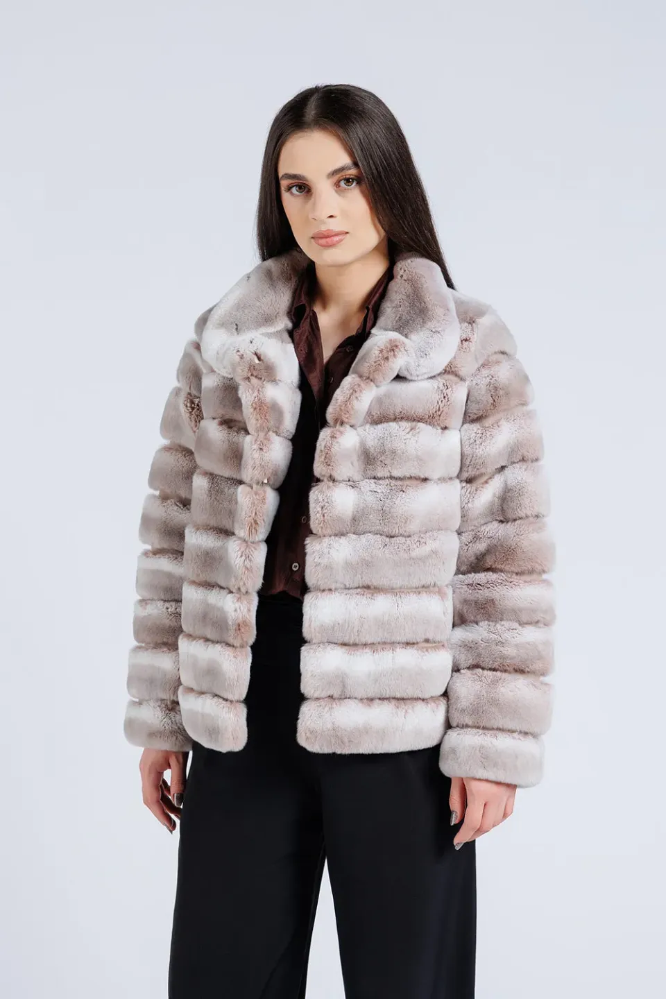 Mareus Haina blana rex Pearl 179 scurta 60 cm crem