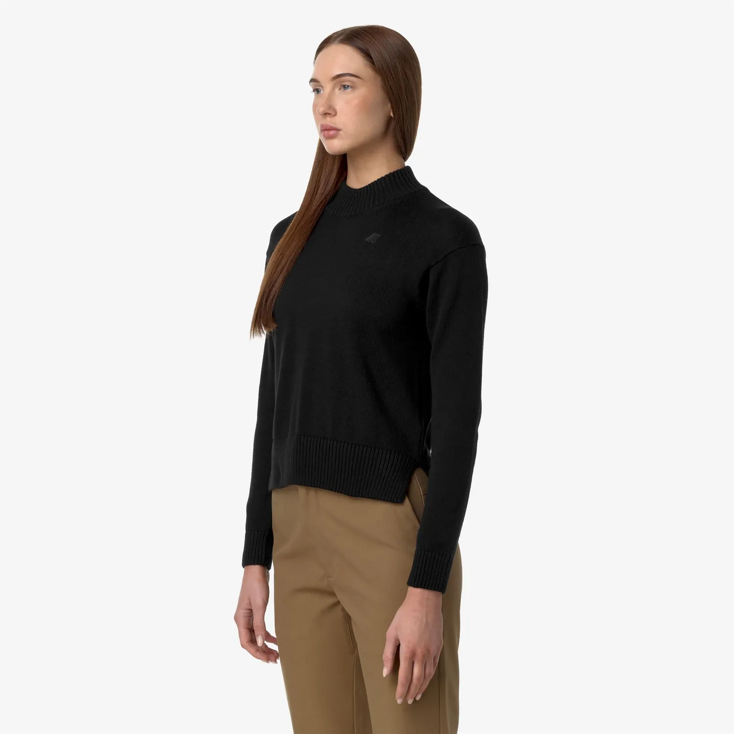 K-Way Agata Cotton Cashmere pulover dama Black Pure bumbac