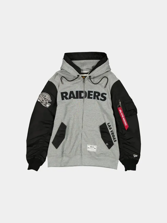 Alpha Industries MA-1 Las Vegas Raiders hanorac negru bumbac