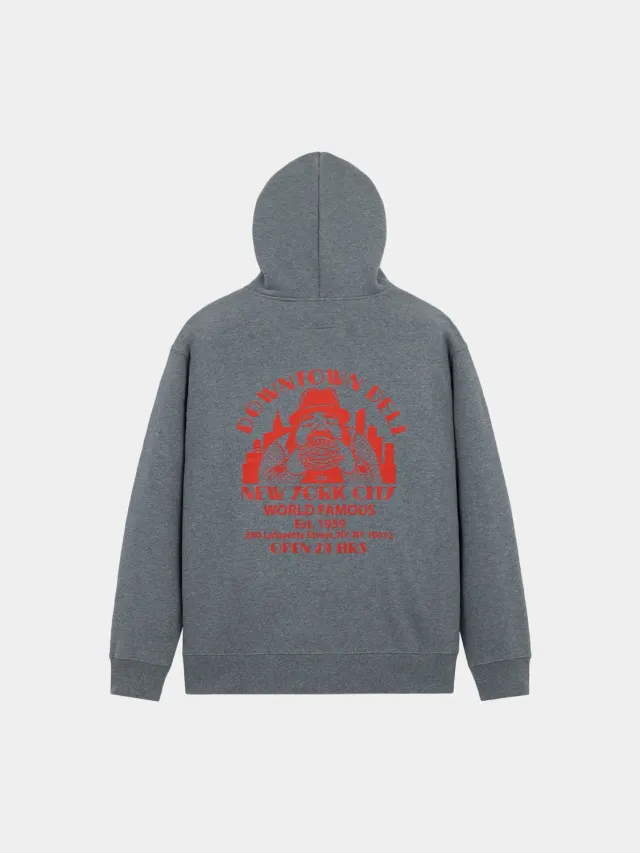 Alpha Industries Downtown Deli hanorac gri bumbac unisex