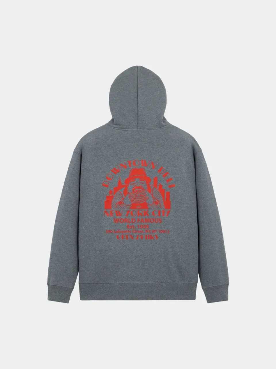 Alpha Industries Downtown Deli hanorac gri bumbac unisex