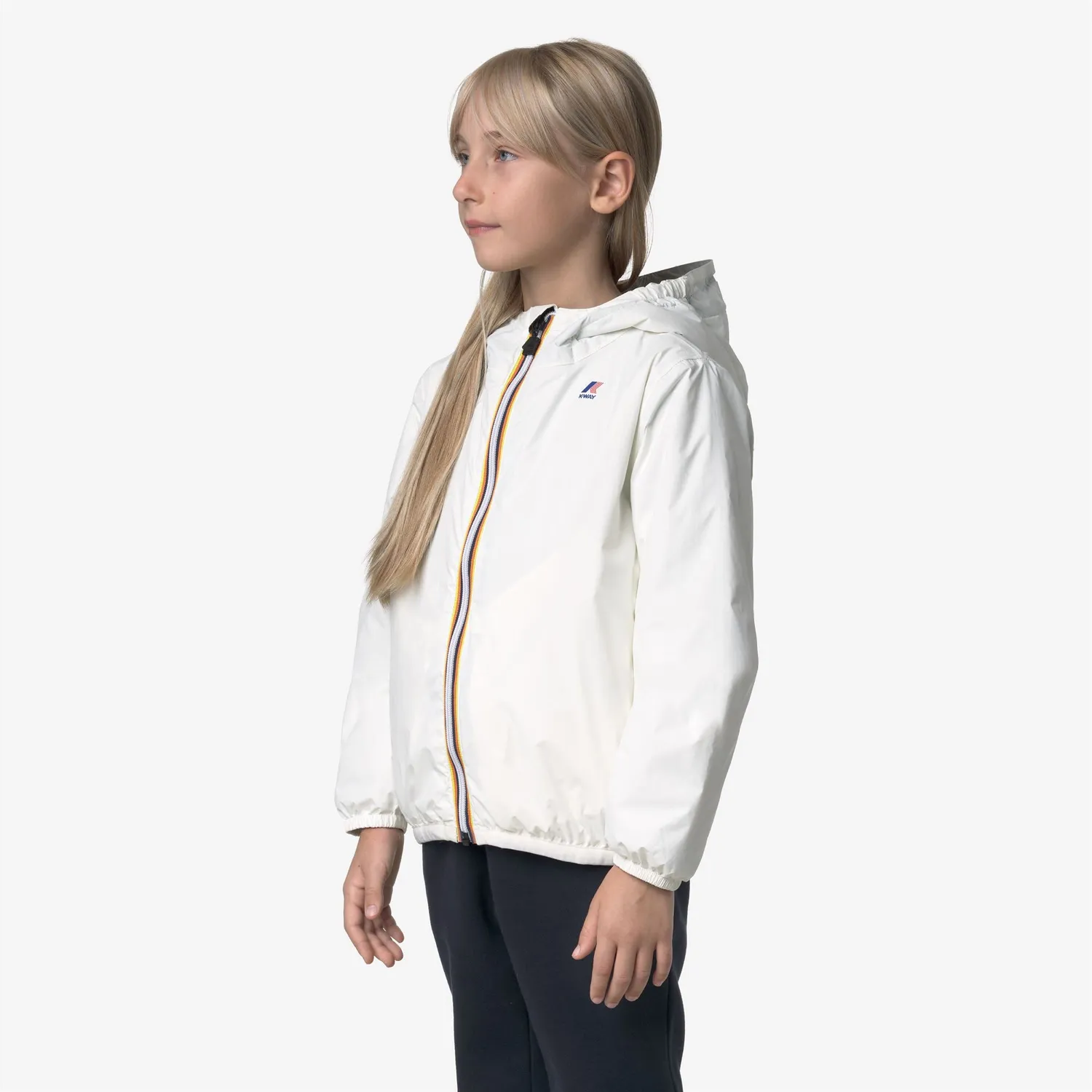 K-Way Le Vrai 4.0 Claude Warm geaca copii White Gardenia impermeabila