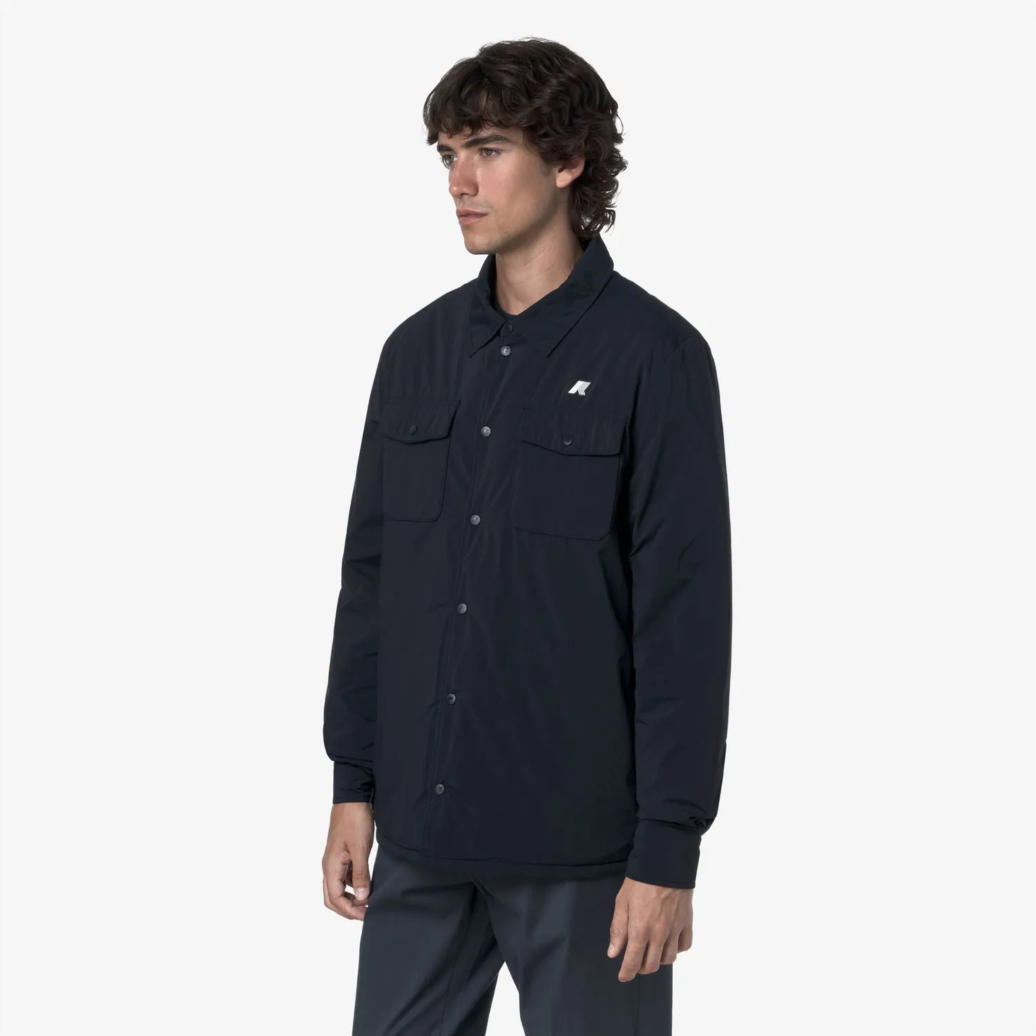 K-Way Umbert Plain Warm camasa Blue Depth calduroasa