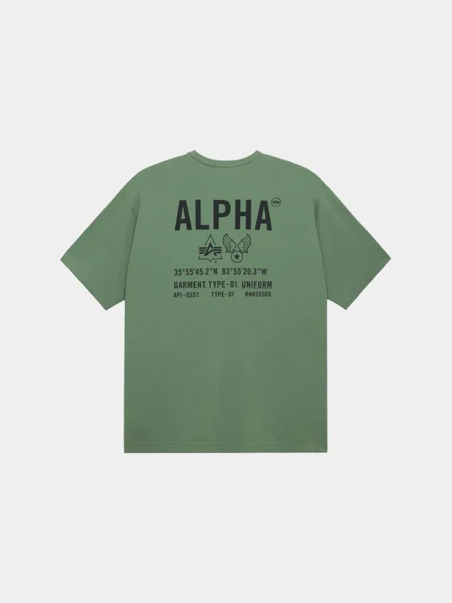 Alpha Industries Relaxed Uniform Tee tricou moss bumbac