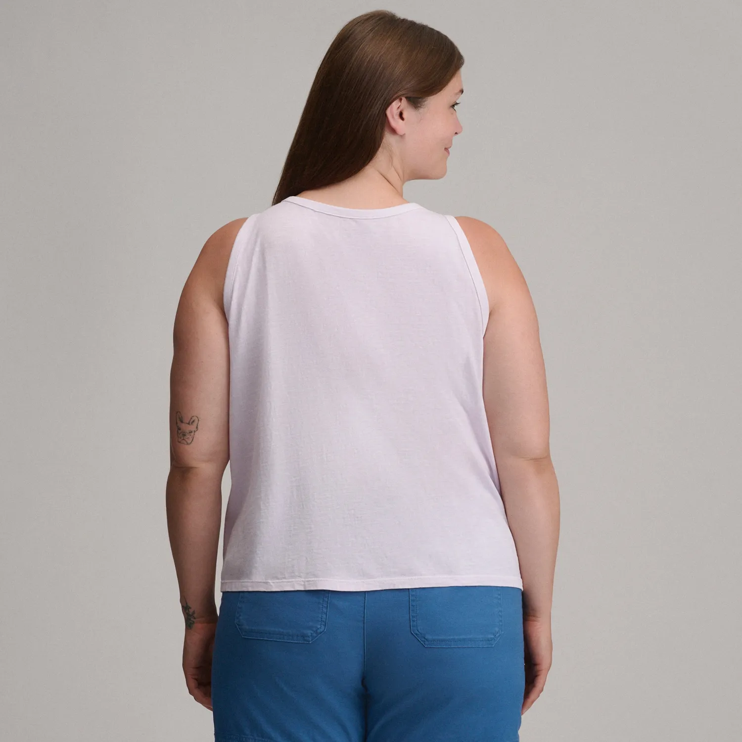 Eddie Bauer Sunwashed Cotton maiou dama Alb bumbac