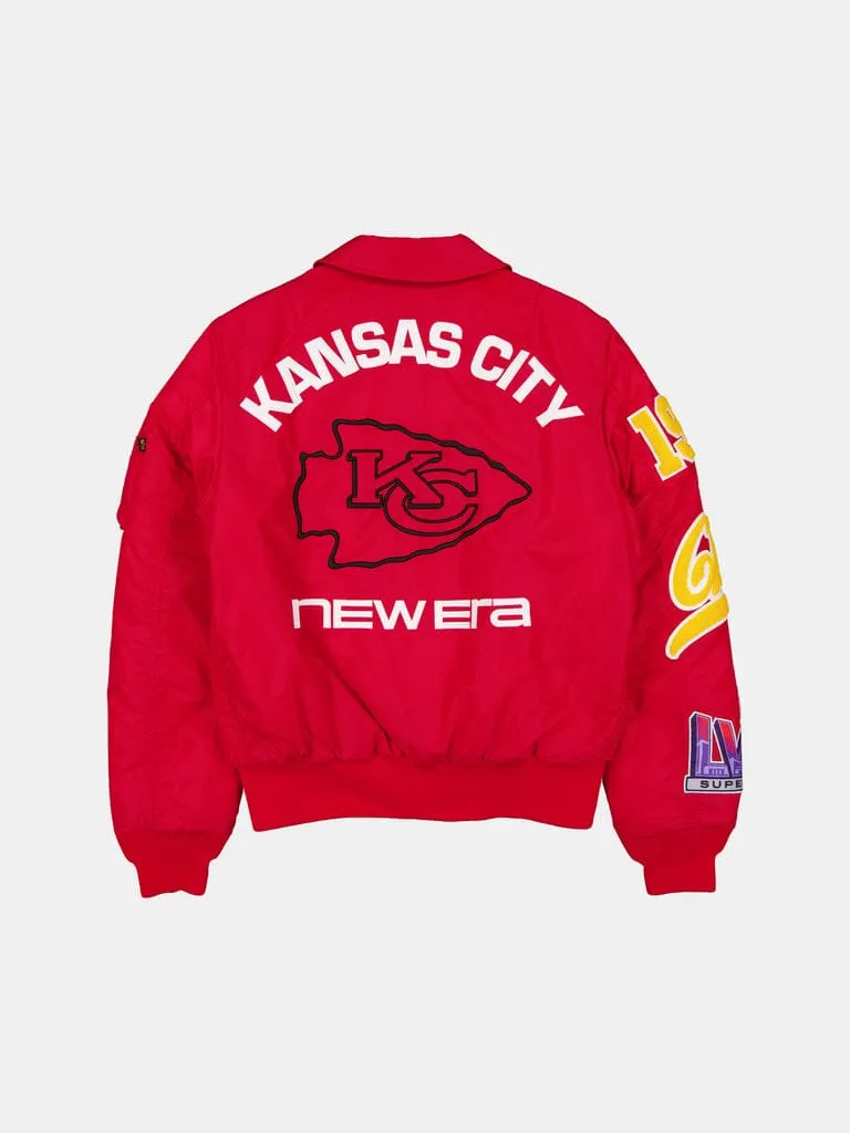Alpha Industries MA-1 Chiefs bomber rosu scarlet New Era