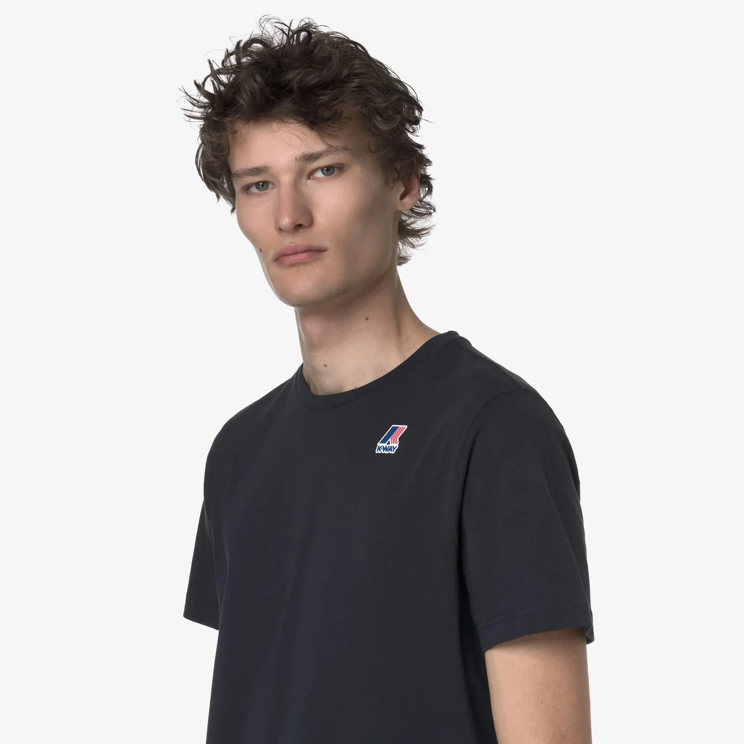 K-Way Leonide tricou unisex albastru bumbac pliabil