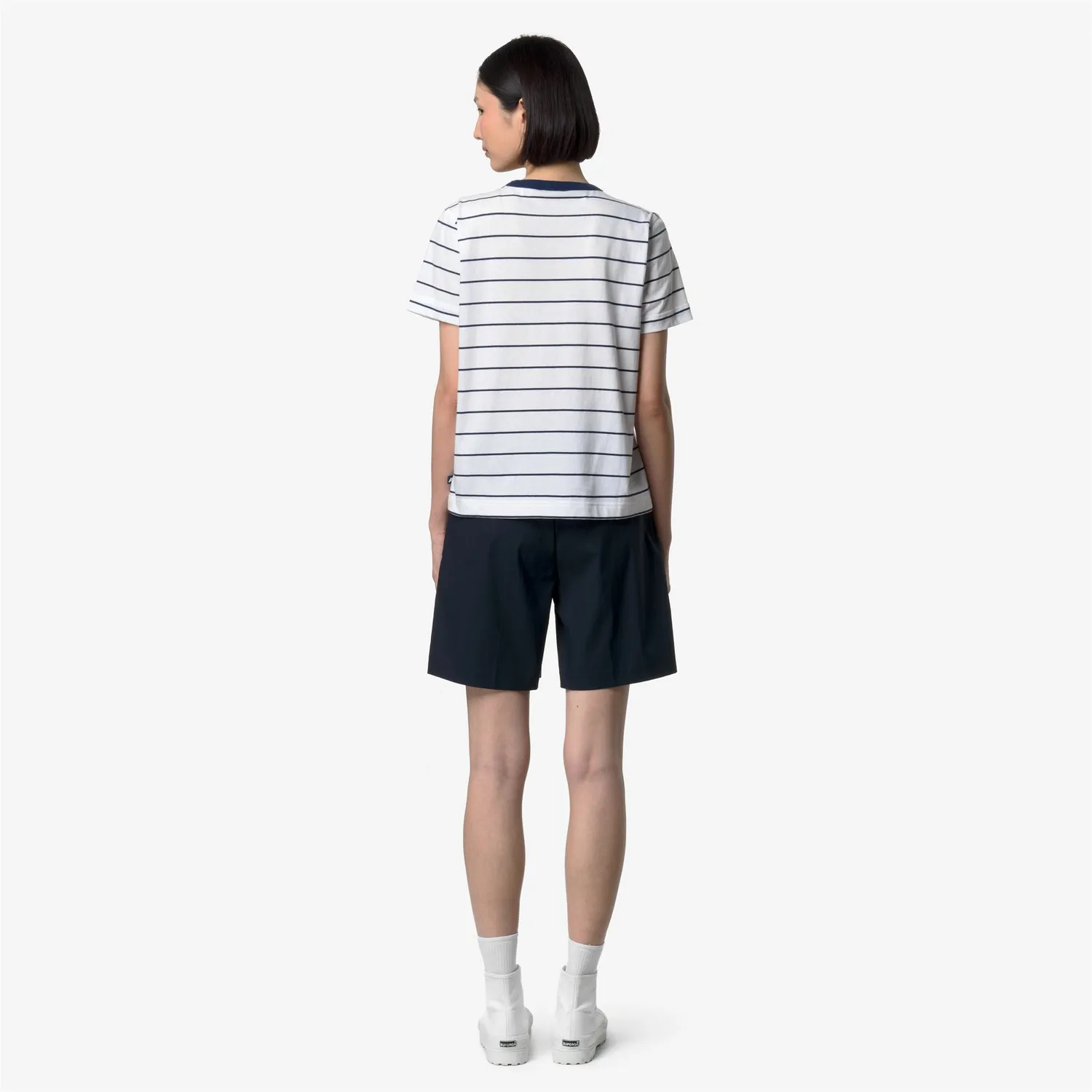 K-Way Elodie Mid Stripes K3132WW tricou dama dungi bumbac