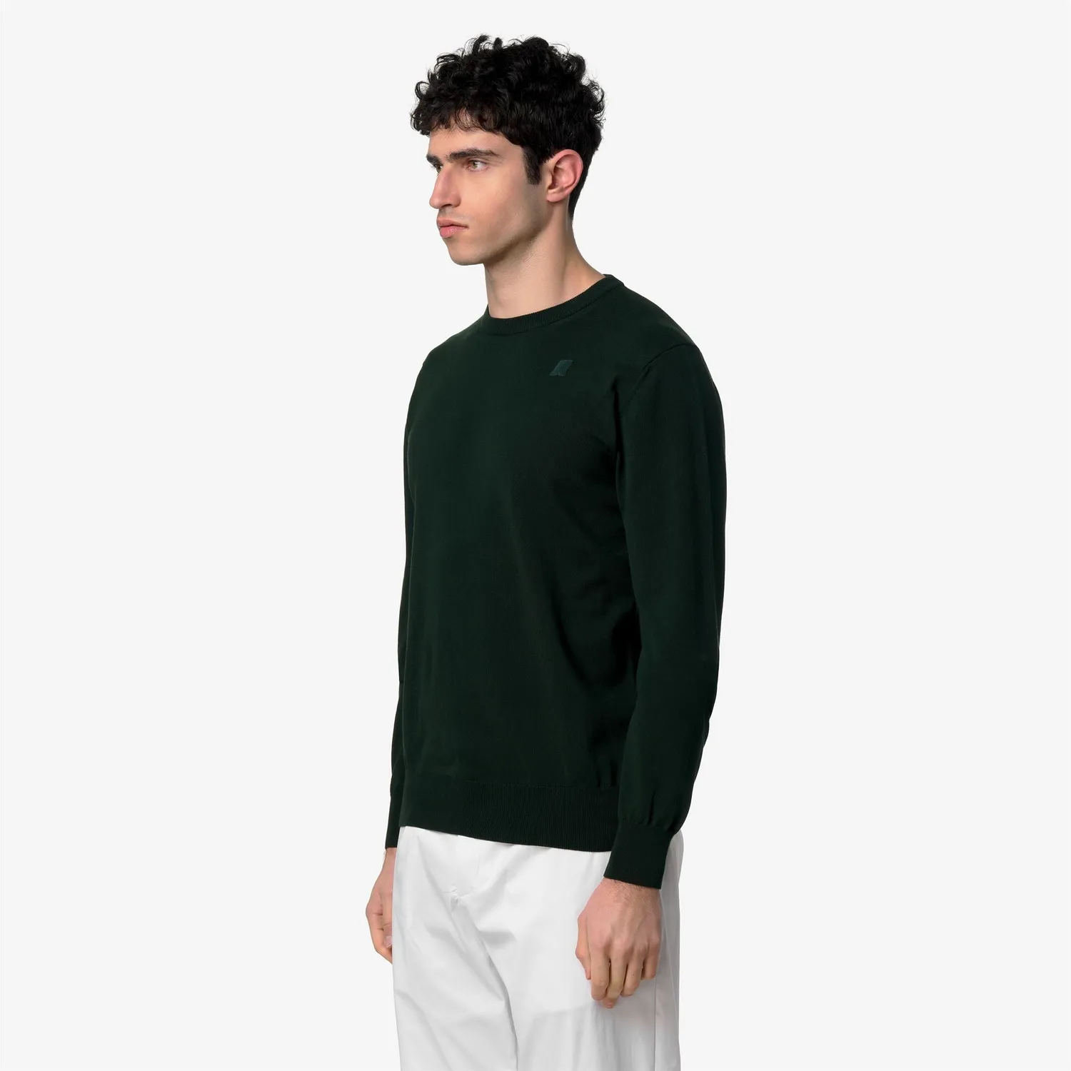 K-Way Sebastien Cotton pulover barbati verde bumbac