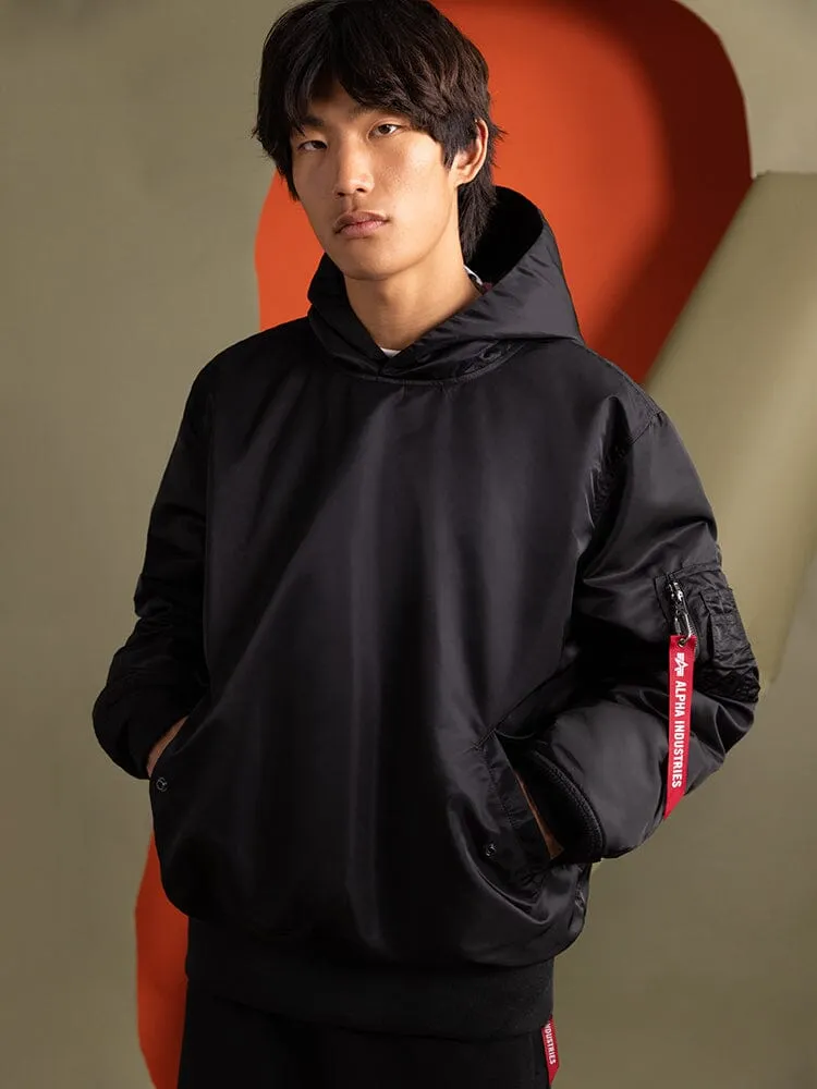 Alpha Industries Pull-Over MA-1 hanorac negru cu gluga
