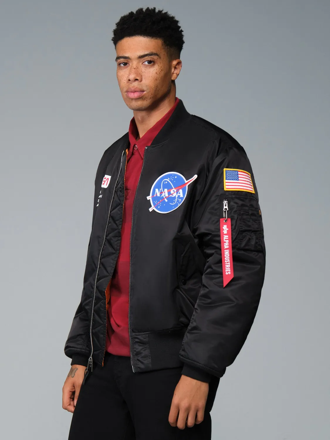Alpha Industries MA-1 NASA Astronaut geaca bomber neagra