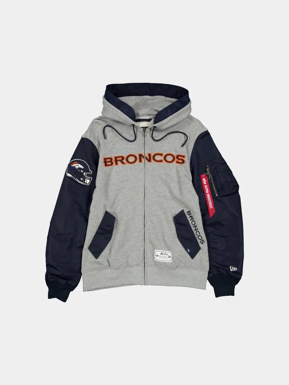 Alpha Industries Broncos MA-1 hanorac bleumarin cu fermoar