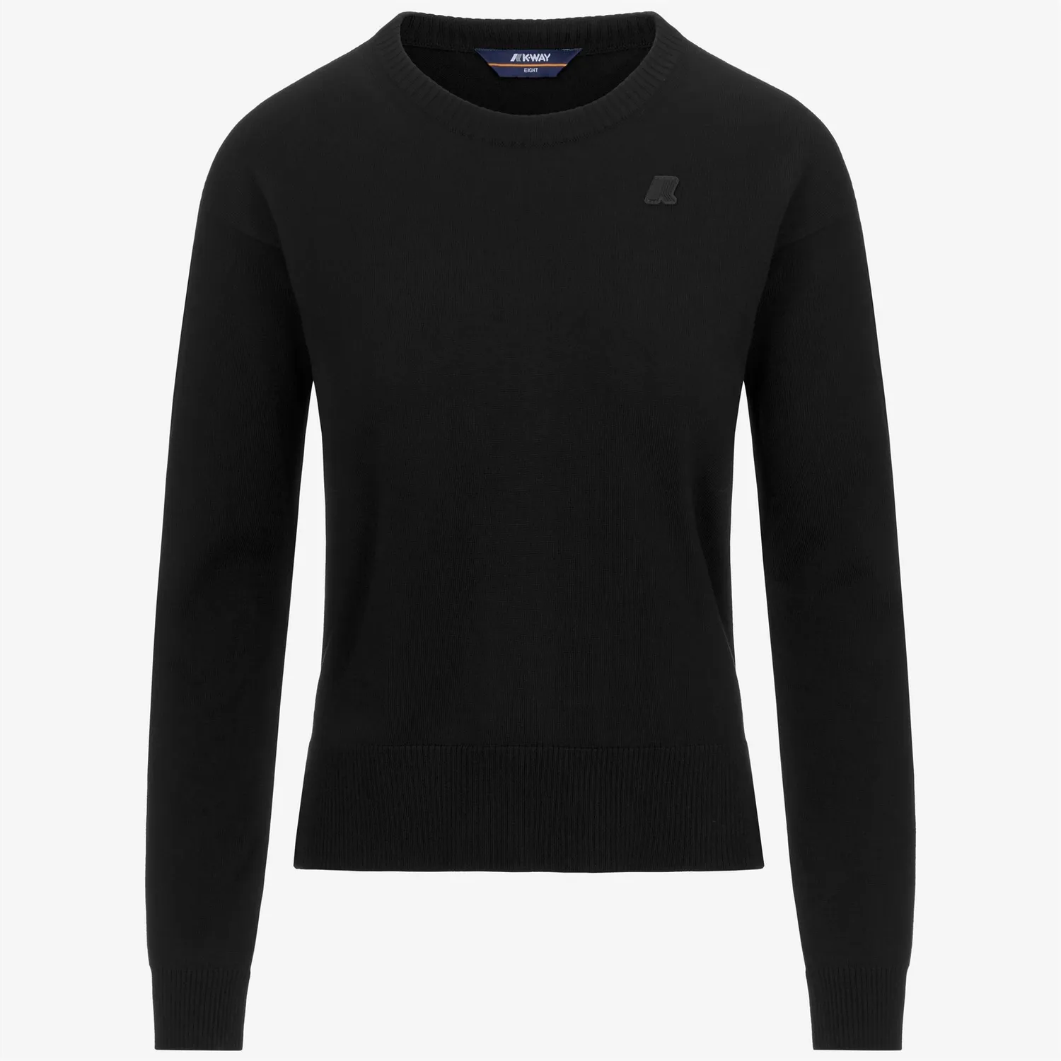 K-Way Domitine Cotton pulover dama Black Pure bumbac crop