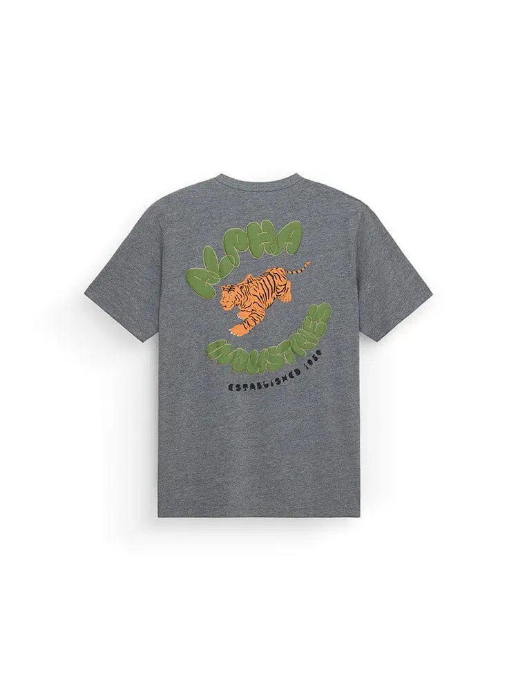 Alpha Industries Tiger tricou Black imprimat tigru bumbac
