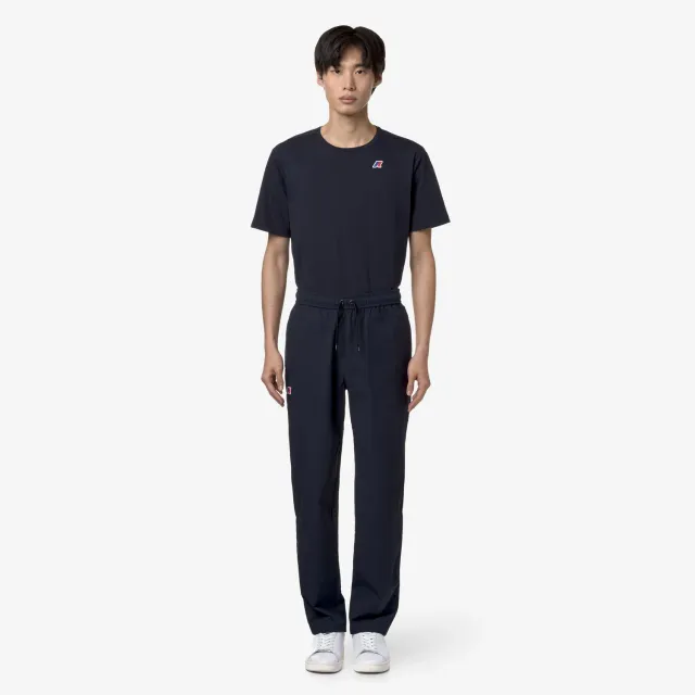 K-Way Med Travel pantaloni albaștri unisex din bumbac