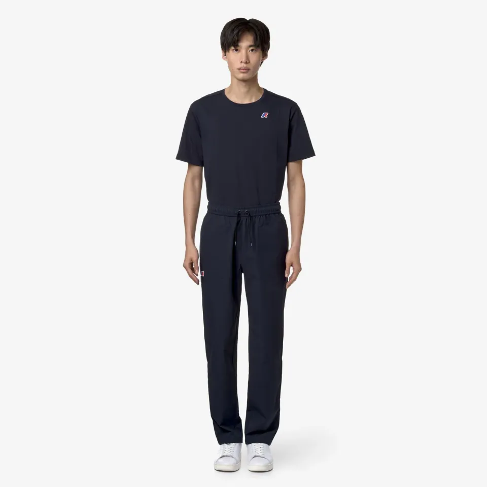 K-Way Med Travel pantaloni albaștri unisex din bumbac